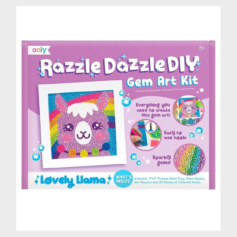 Ooly Diamanttegning - Razzle Dazzle - Lovely Llama