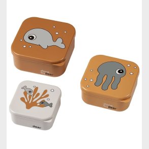 Done By Deer Snackbox - Sea Friends - 3-pak - Mustard