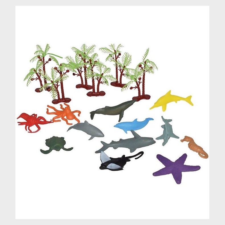 Wild Republic Spand m. Dyr - Mini - 18 stk. - Havets Dyr