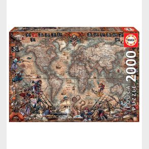 Educa Puslespil - 2000 Brikker - Pirates Map
