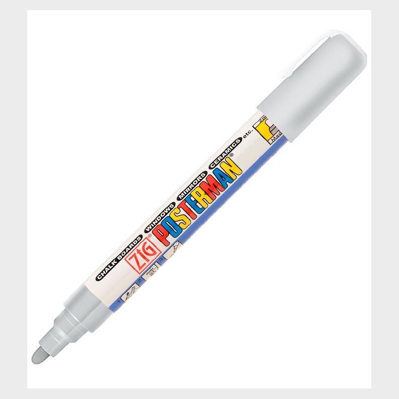 Zig Tusch - Vandfast - 2 mm - Slv