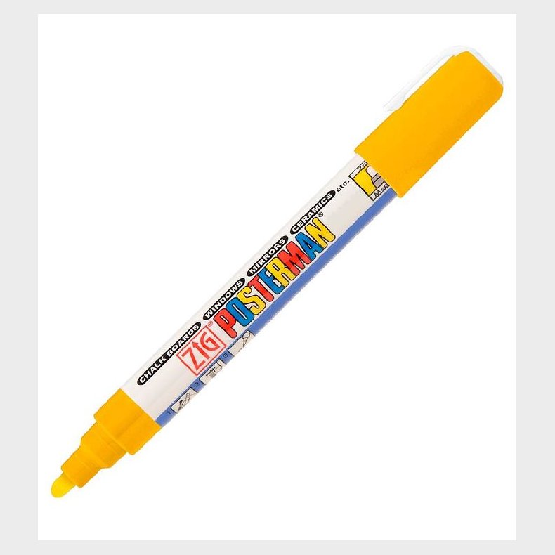 Zig Tusch - Vandfast - 2 mm - Gul