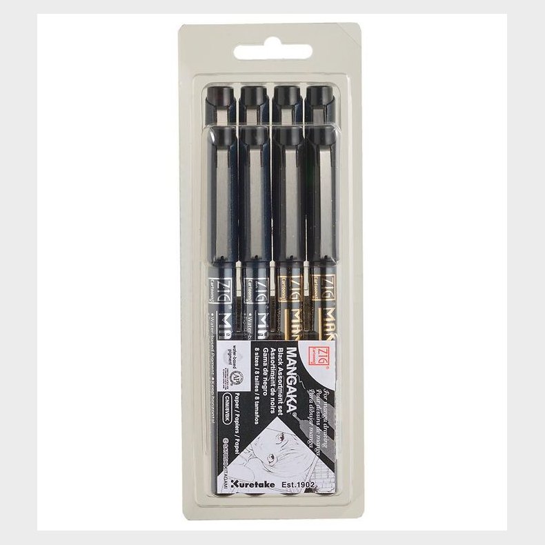 Zig Tuscher - Cartoonist Mangaka - 8 strrelser - Sort