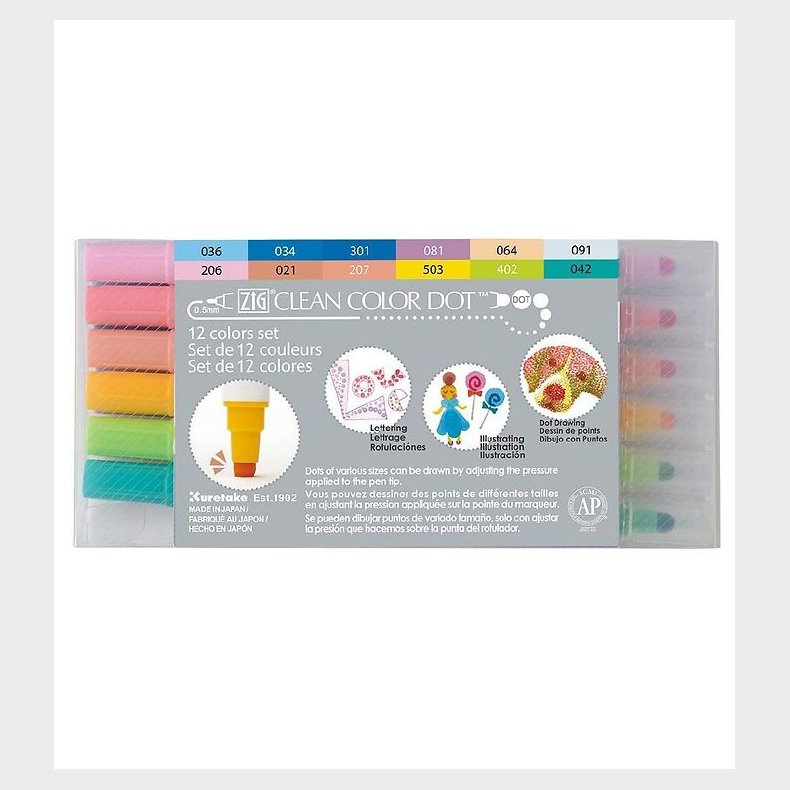Zig Tuscher - Clean Color DOT - 12 stk