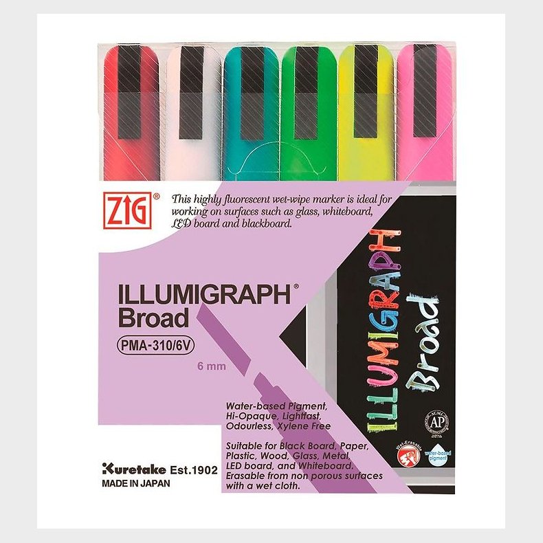 Zig Tuscher - Illumigraph - 6 mm - 6 stk