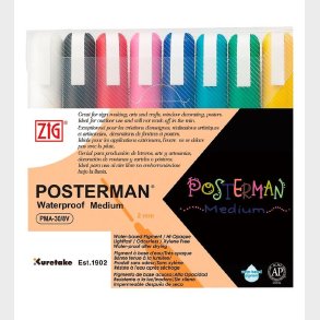 Zig Tuscher - Vandfast - 2 mm - 8 stk