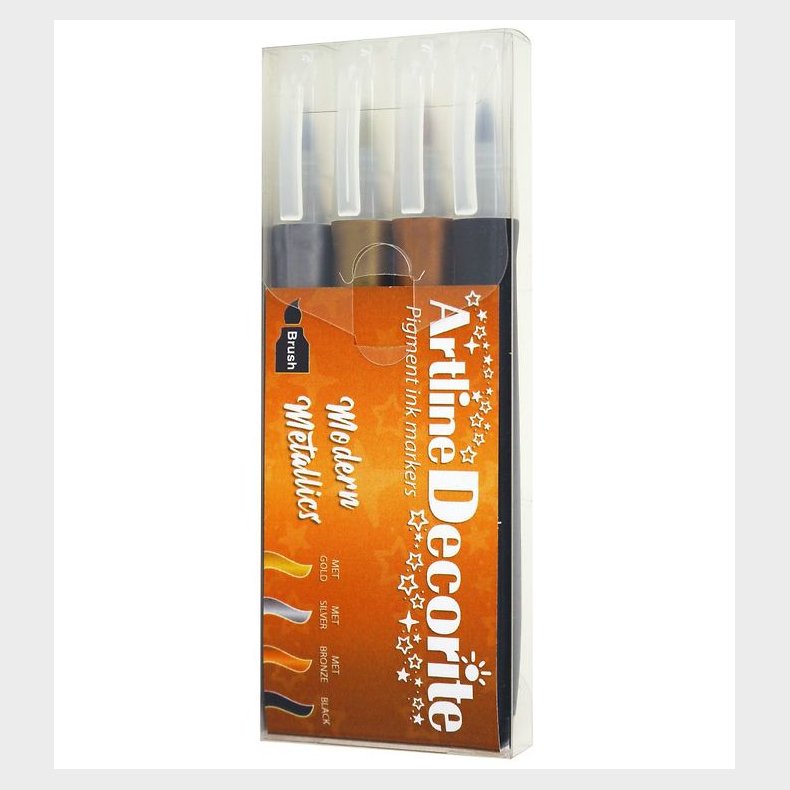 Artline Tuscher - Decorite Brush - 4 stk. - Metallic