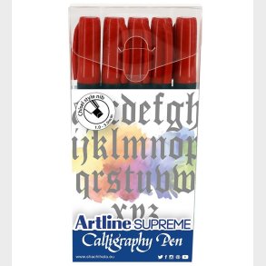 Artline Tuscher - Supreme Calligraphy Pen - 5 stk. - Rd