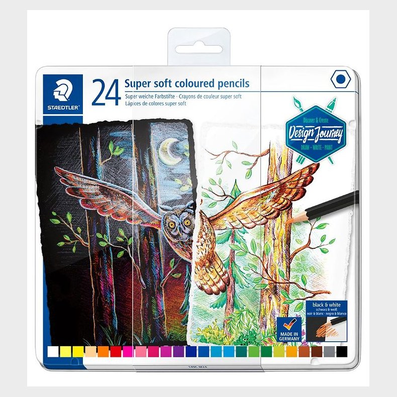 Staedtler Farveblyanter - Super Soft - 24 stk