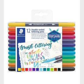 Staedtler Tuscher - 12 stk. - Dobbelt Lettering Pens
