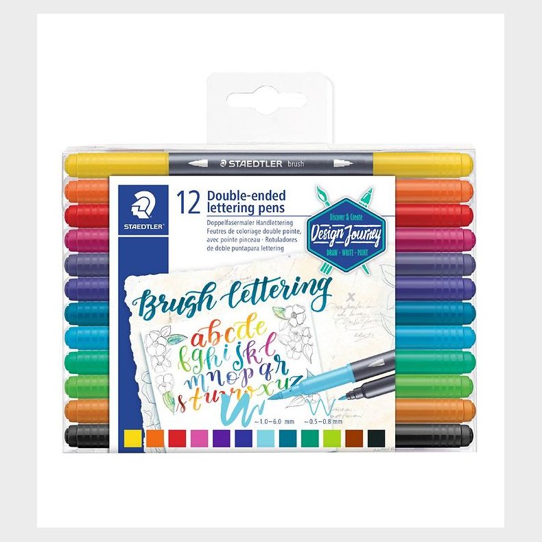 Staedtler Tuscher - 12 stk. - Dobbelt Lettering Pens
