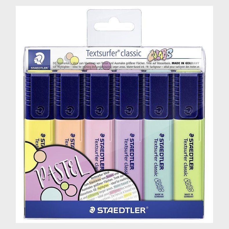 Staedtler Overstregningstuscher - 6 stk. 1,5 mm - Pastel
