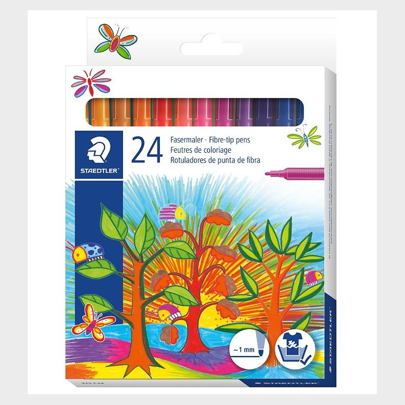 Staedtler Tuscher - 24 stk. - Noris Fiberpenne - 1 mm