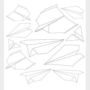 Sebra Wallstickers - 11 stk - Papirflyvere