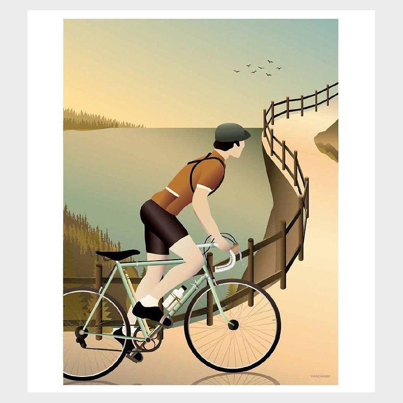 Vissevasse Plakat - 50x70 - Cycling In The Hills