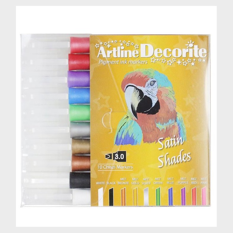 Artline Tuscher - Decorite Flat - 10 stk. - Satin Shades