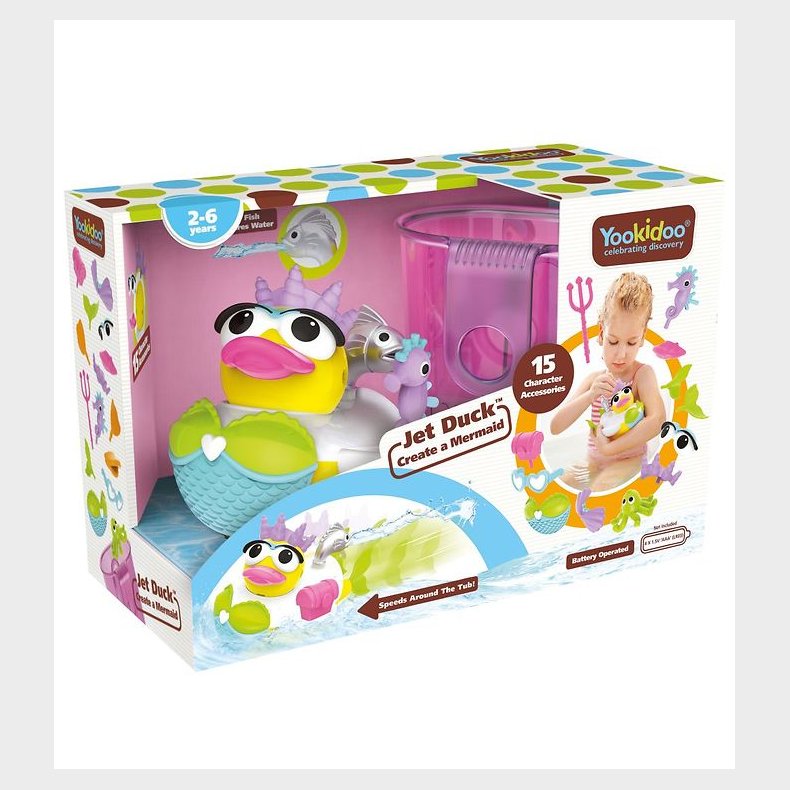 Yookidoo Badelegetj - Jet Duck - Create a Mermaid