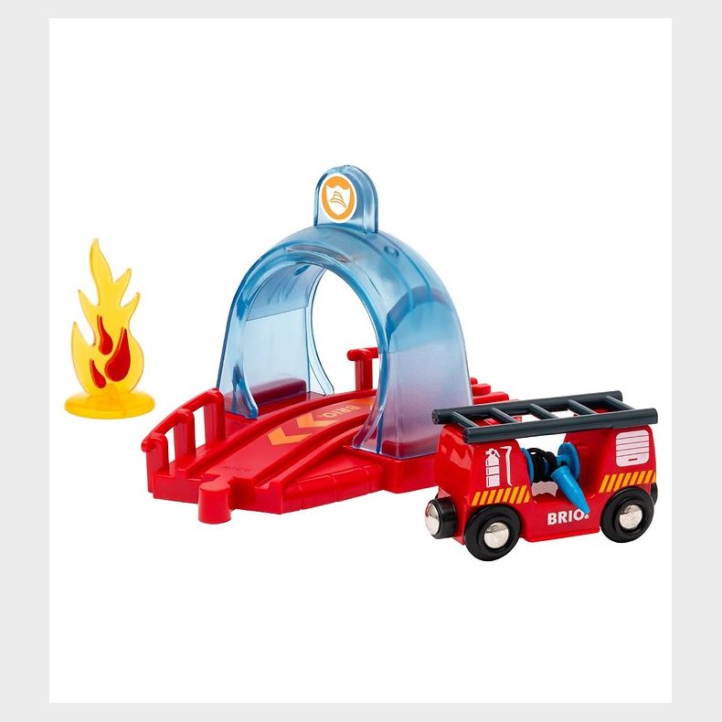 BRIO World Tunnel m. Brandtog - 4 Dele - Smart Tech Sound 33976