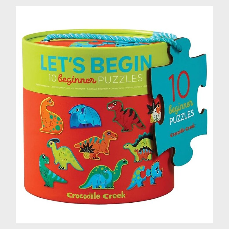 Crocodile Creek Puslespil - 10 stk. - Dinosaurer