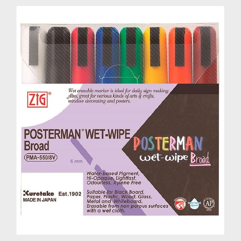 Zig Tuscher - Wet-Wipe - 6 mm - 8 stk