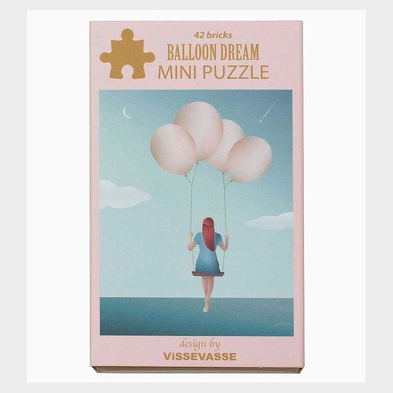 Vissevasse Puslespil - Mini - 10x13 cm - Balloon Dream