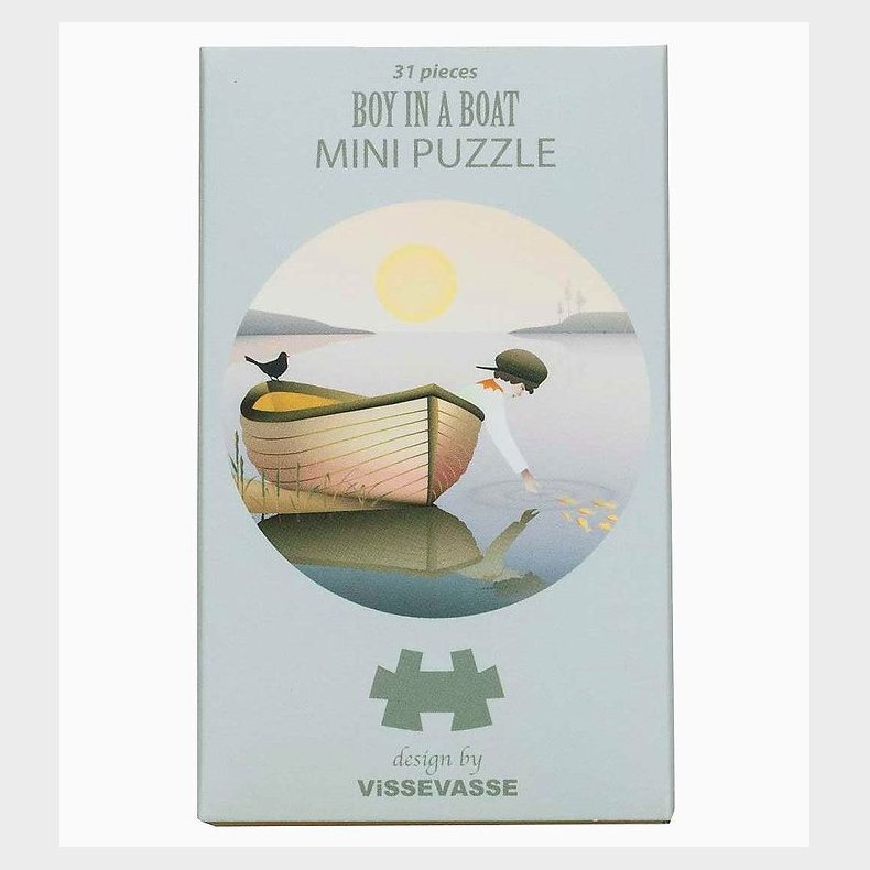 Vissevasse Puslespil - Mini - 11x11 cm - Boy In A Boat