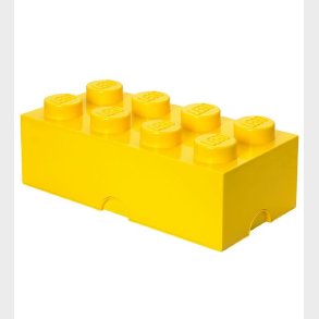 LEGO Storage Madkasse - 7,5x20x10 cm - 8 Knopper - Bright Yello