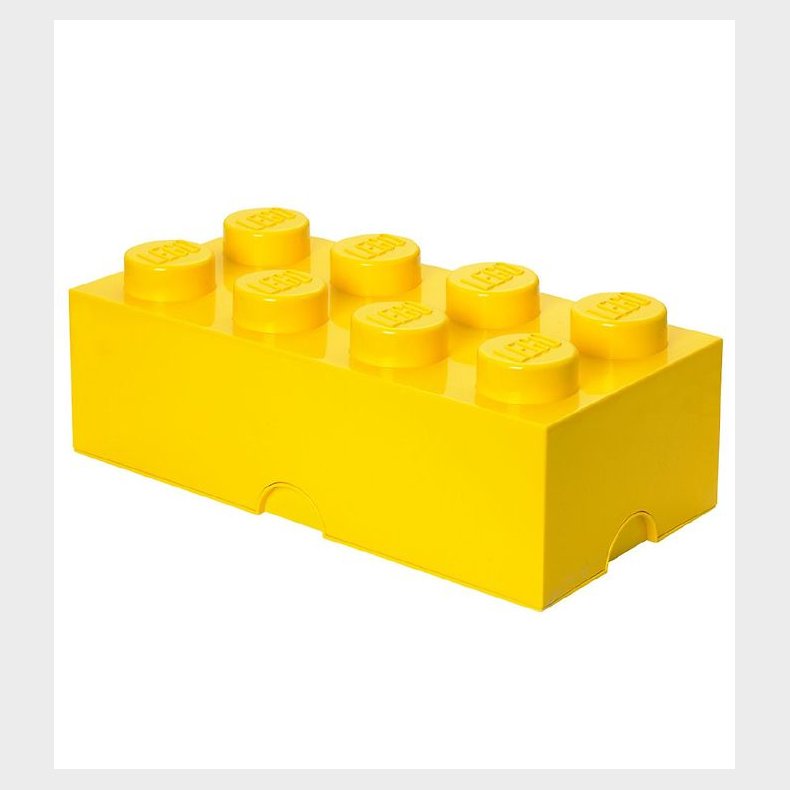 LEGO Storage Madkasse - 7,5x20x10 cm - 8 Knopper - Bright Yello