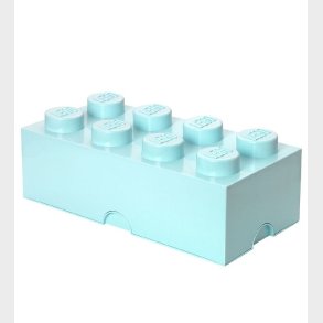 LEGO Storage Opbevaringsboks - 8 Knopper - 50x25x18 - Aqua Ligh