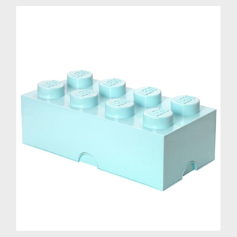 LEGO Storage Opbevaringsboks - 8 Knopper - 50x25x18 - Aqua Ligh