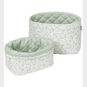 Cam Cam Opbevaringskurve - 2 stk. - 24/22 cm - Green Leaves