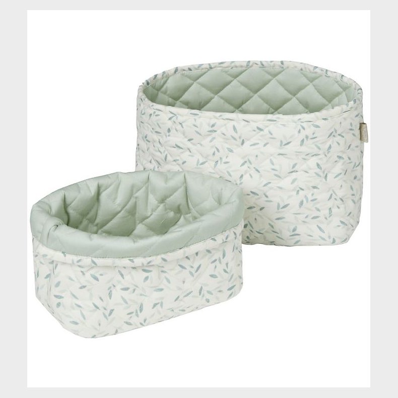 Cam Cam Opbevaringskurve - 2 stk. - 24/22 cm - Green Leaves