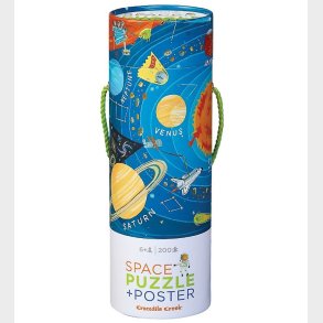 Crocodile Creek Puslespil & Plakat - 200 Brikker - Space