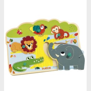 Djeco Puslespil m. Lyde - Vilde Dyr