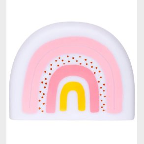A Little Lovely Company Natlampe - 21 cm - Rainbow - Hvid/Rosa
