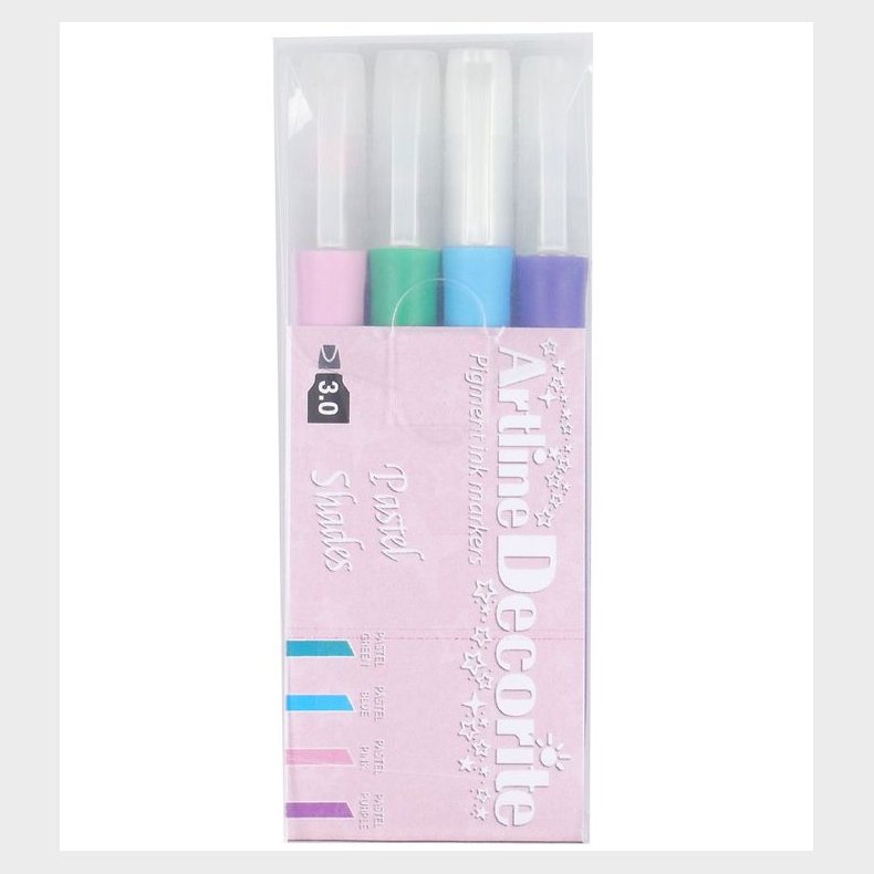 Artline Tuscher - Decorite Flat - 4 stk. - Pastel Shades