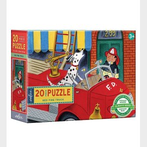 Eeboo Puslespil - 20 Brikker - Rd Brandbil