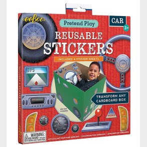 Eeboo Klistermrker - Genanvendelige - Rolleleg - Bil