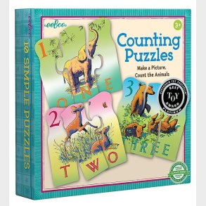 Eeboo Puslespil - Leg og Lr - 30 Brikker - Tl Dyr P Engelsk