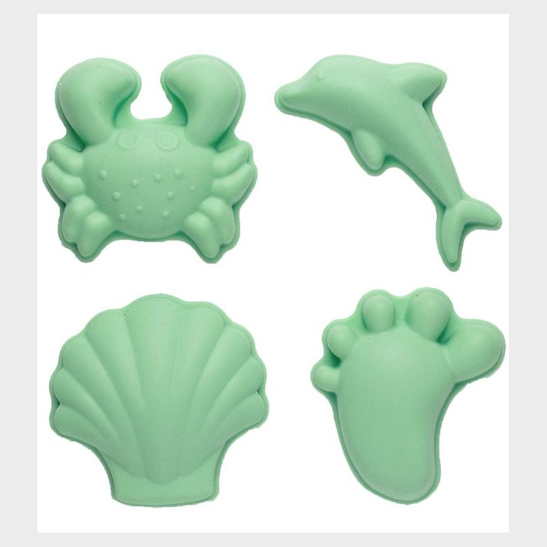 Scrunch Sandforme - 4 stk. - Silikone - 6,5-10,5 cm - Light Dust