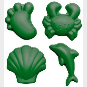 Scrunch Sandforme - 4 stk. - Silikone - 6,5-10,5 cm - Dark Moss