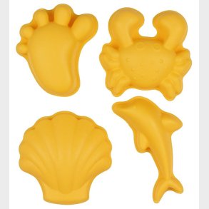 Scrunch Sandforme - 4 stk. - Silikone - 6,5-10,5 cm - Pastel Yel