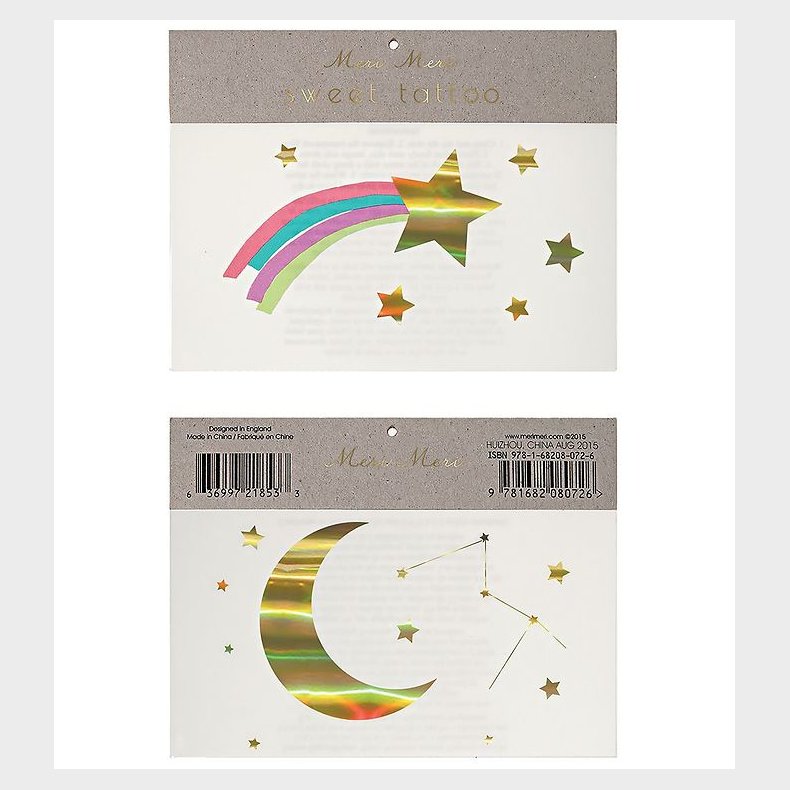 Meri Meri Tatoveringer - Large - Rainbow Shooting Star