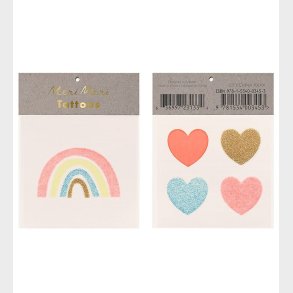 Meri Meri Tatoveringer - Small - Rainbow & Hearts