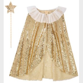 Meri Meri Udkldning - Kappe m. Tryllestav - Guldpailletter