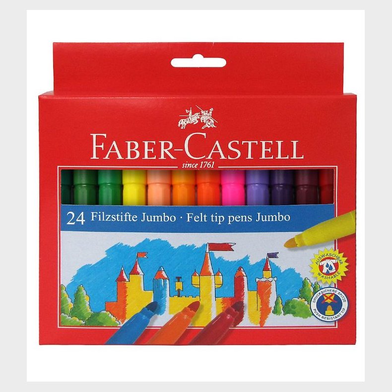 Faber-Castell Tuscher - Jumbo - 24 stk - Multifarvet