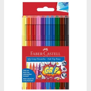 Faber-Castell Tuscher - Grip - 10 stk - Multifarvet