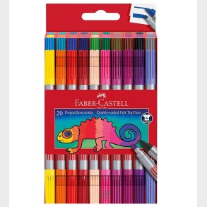 Faber-Castell Tuscher - Dobbelt Tyk/Tynd - 20 stk - Multifarvet