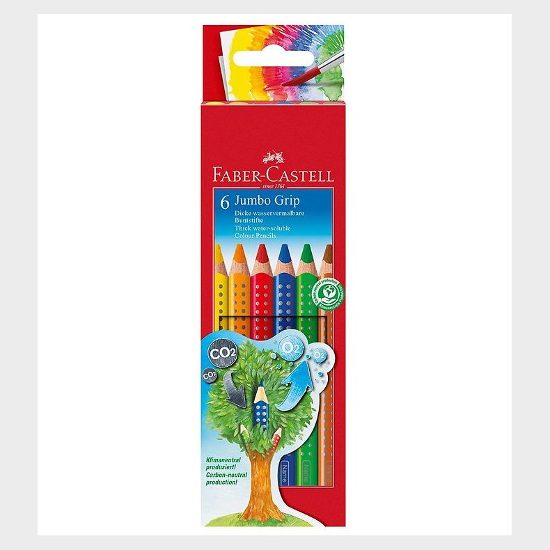 Faber-Castell Farveblyanter - Jumbo Grip - Akvarel - 6 stk - Mul