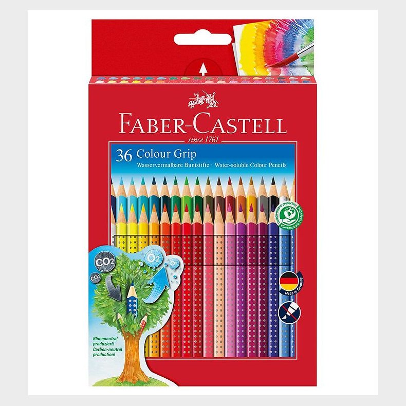 Faber-Castell Farveblyanter - Grip - Akvarel - 36 stk - Multifar